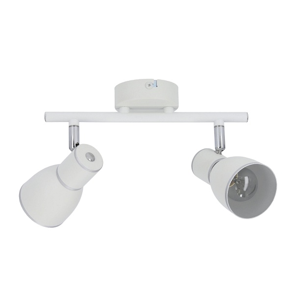 Fido Lampa Sufitowa Listwa 2X40W E14 Biały+Chrom Candellux