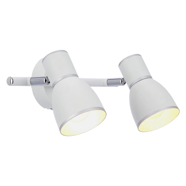 Fido Lampa Sufitowa Listwa 2X40W E14 Biały+Chrom Candellux