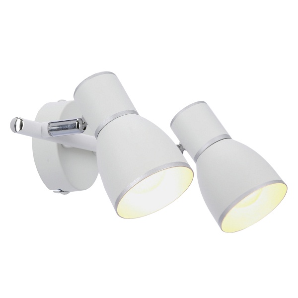 Fido Lampa Sufitowa Listwa 2X40W E14 Biały+Chrom Candellux