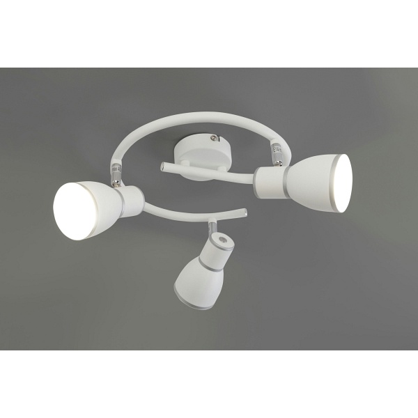 Fido Lampa Sufitowa Spirala 3X40W E14 Biały+Chrom Candellux