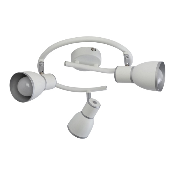 Fido Lampa Sufitowa Spirala 3X40W E14 Biały+Chrom Candellux