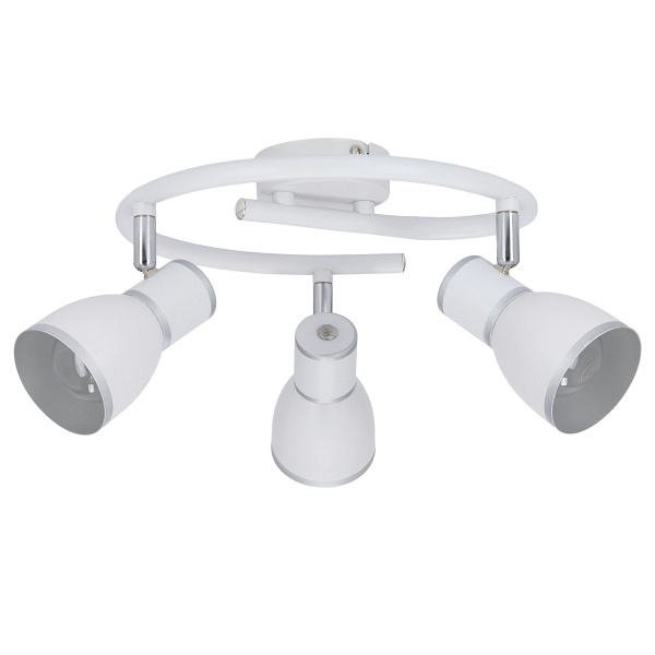 Fido Lampa Sufitowa Spirala 3X40W E14 Biały+Chrom Candellux
