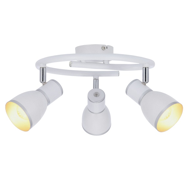 Fido Lampa Sufitowa Spirala 3X40W E14 Biały+Chrom Candellux