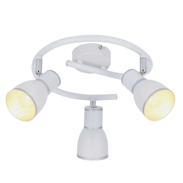 Fido Lampa Sufitowa Spirala 3X40W E14 Biały+Chrom Candellux