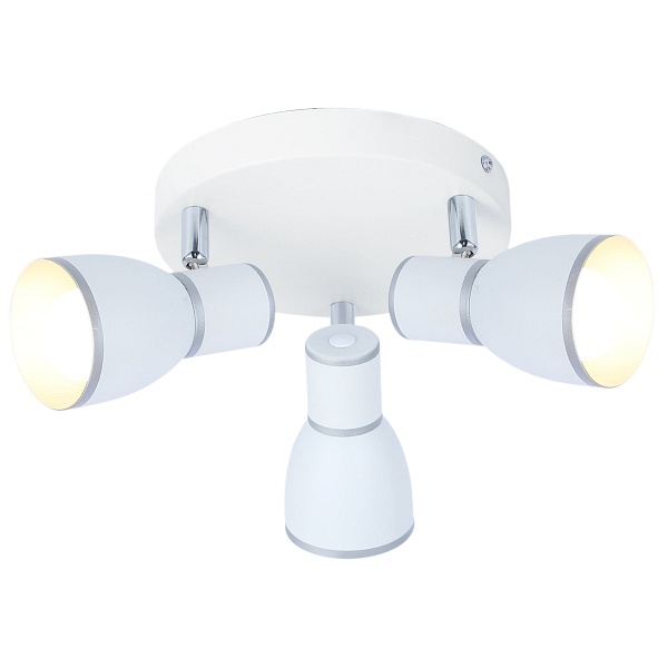 Fido Lampa Sufitowa Plafon 3X40W E14 Biały+Chrom Candellux