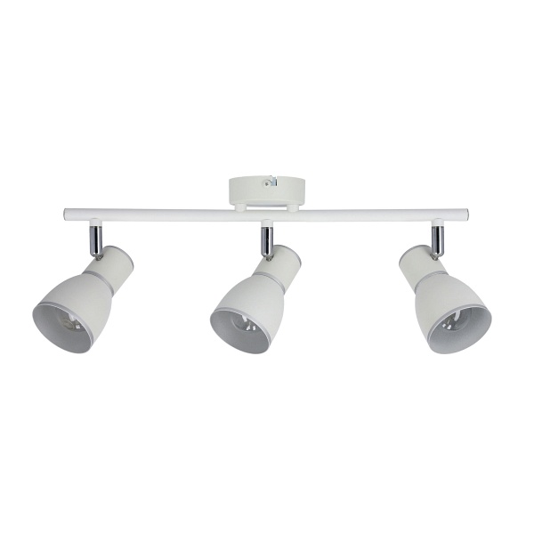 Fido Lampa Sufitowa Listwa 3X40W E14 Biały+Chrom Candellux