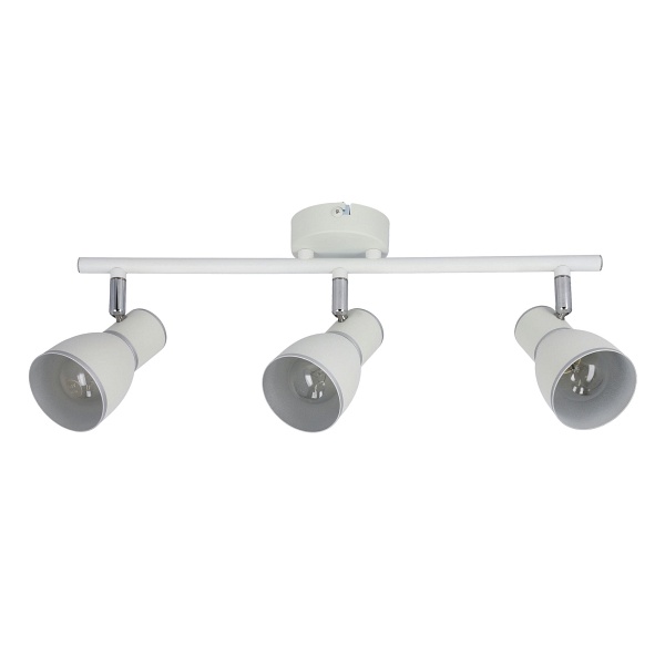 Fido Lampa Sufitowa Listwa 3X40W E14 Biały+Chrom Candellux