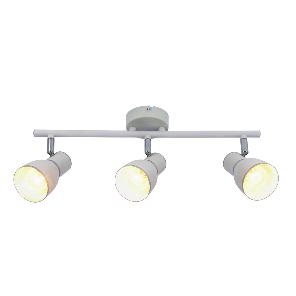 Fido Lampa Sufitowa Listwa 3X40W E14 Biały+Chrom Candellux