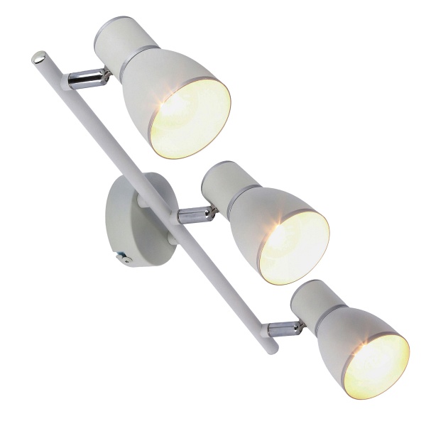 Fido Lampa Sufitowa Listwa 3X40W E14 Biały+Chrom Candellux