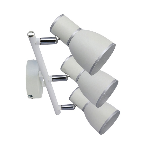 Fido Lampa Sufitowa Listwa 3X40W E14 Biały+Chrom Candellux