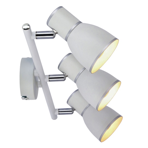 Fido Lampa Sufitowa Listwa 3X40W E14 Biały+Chrom Candellux