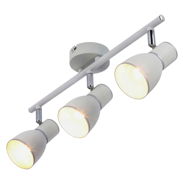 Fido Lampa Sufitowa Listwa 3X40W E14 Biały+Chrom Candellux