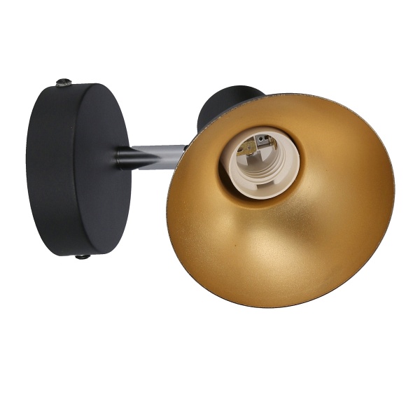 Diso Lampa Kinkiet 1X40W E27 Czarny+Zloto Candellux