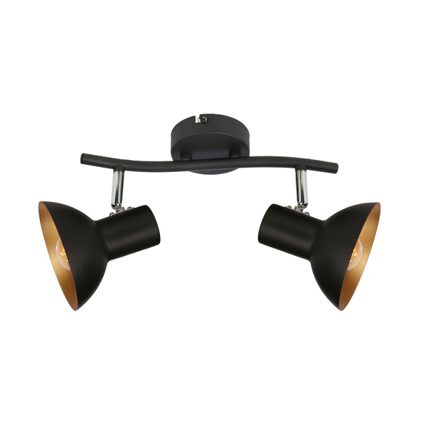 Diso Lampa Sufitowa Listwa 2X40W E27 Czarny+Zloto Candellux