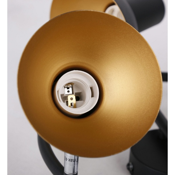 Diso Lampa Sufitowa Spirala 3X40W E27 Czarny+Zloto Candellux