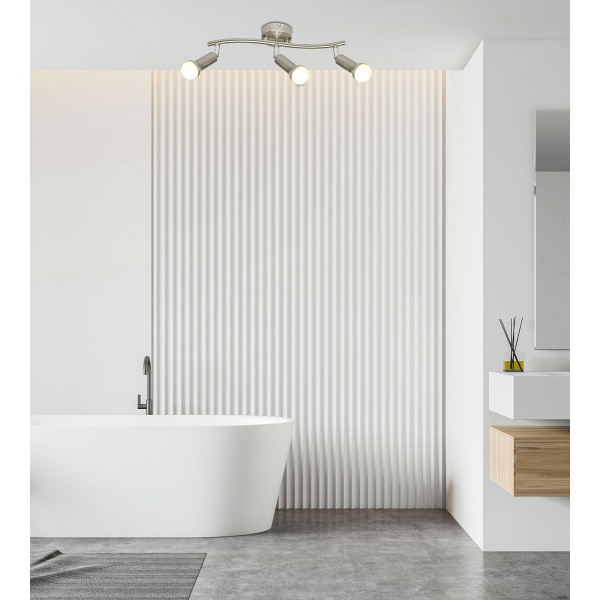 Arc Lampa Sufitowa Listwa 3X40W E14 Satyna Nikiel Candellux