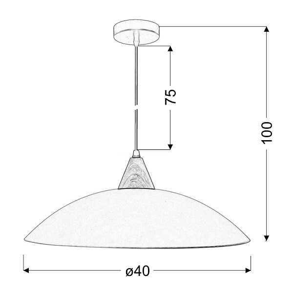 Otriks Lampa Wisząca 40 1X60W E27 Candellux