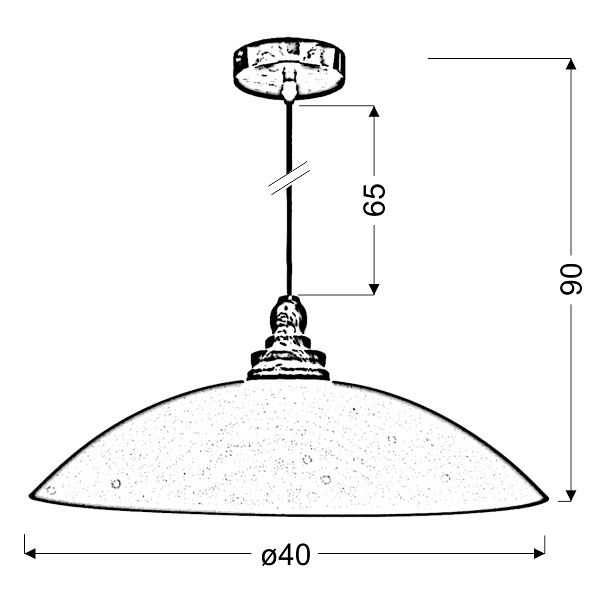 Dako Lampa Wisząca 40 1X60W E27 Chrom/Drewno Candellux