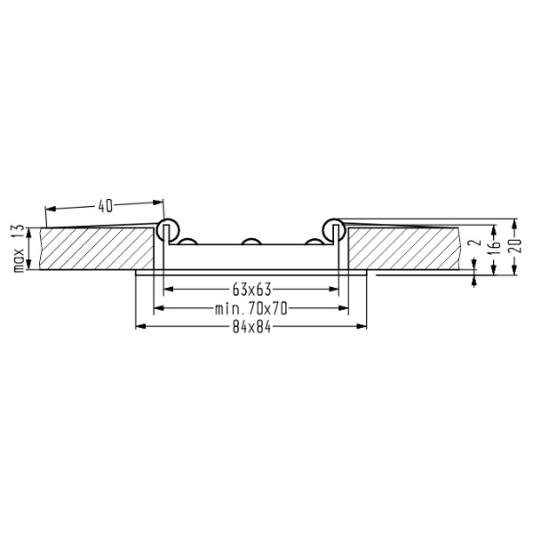 Oprawa Stropowa Sp-07 Wh 3W Led 230V Panel Led Stała Kwadratowa 84*84 4000K Candellux