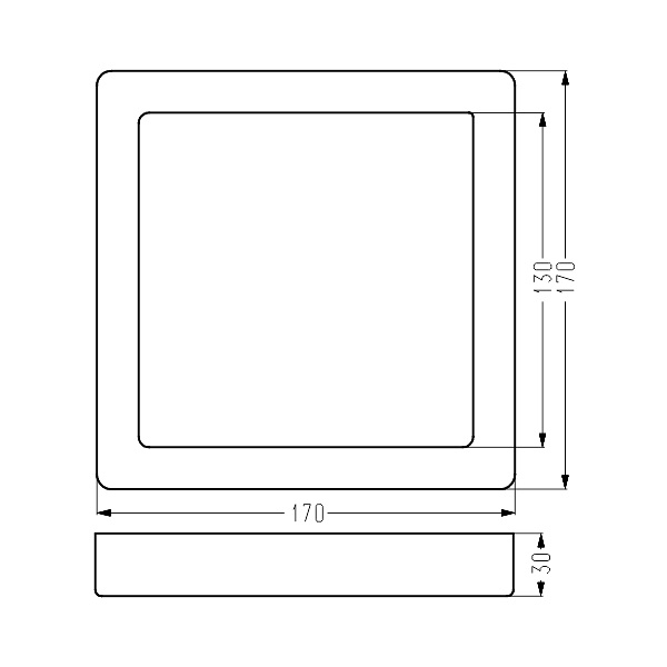 Oprawa Stropowa Spn-07 Wh 12W Led 230V Panel Led Stała Kwadratowa Nawierzchniowa Candellux