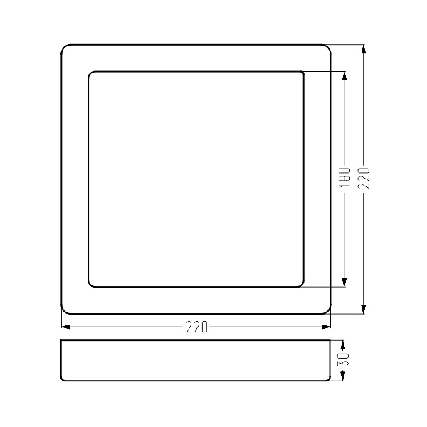 Oprawa Stropowa Spn-08 Wh 18W Led 230V Panel Led Stała Kwadratowa Nawierzchniowa Candellux