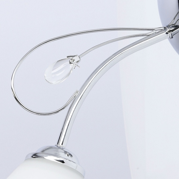 Simpli Lampa Wisząca 3*40W E27 Chrom Z Kryształkiem+Klosz Z Paskiem Candellux