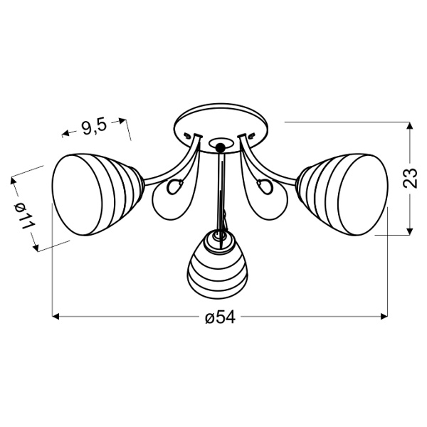 Simpli Lampa Wisząca 3*40W E27 Chrom Z Kryształkiem+Klosz Z Paskiem Candellux