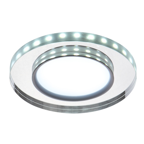 Ssp-23 Ch/Tr+Wh 8W Led 230V Ring Led Biały Oczko Sufitowe Lampa Sufitowa Stała Okrągła Szkło Transparentne Candellux