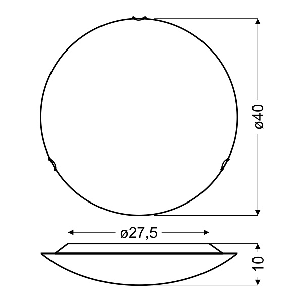 Pristina Lampa Sufitowa Plafon 40 1X16W Led 6500K Candellux