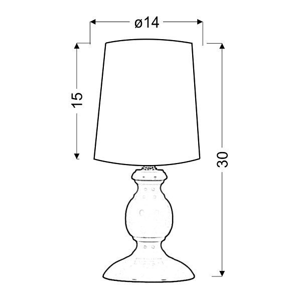 Lampka Spinel 1X40W E14 Brązowy Candellux