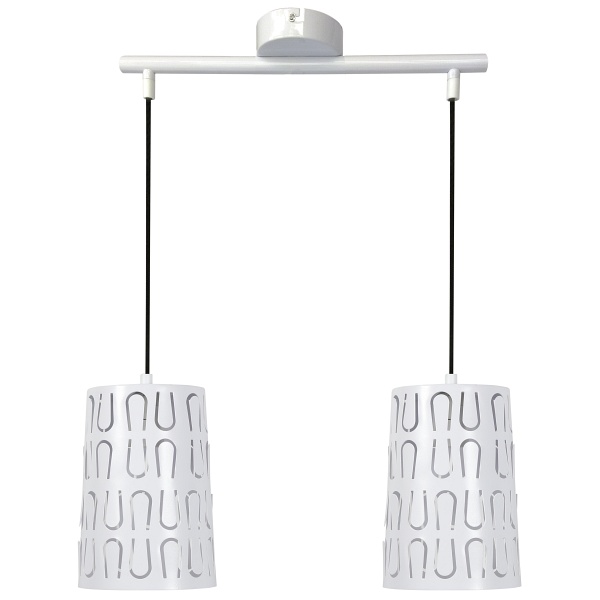 Vista Lampa Wisząca 2X60W E27 Biały Candellux