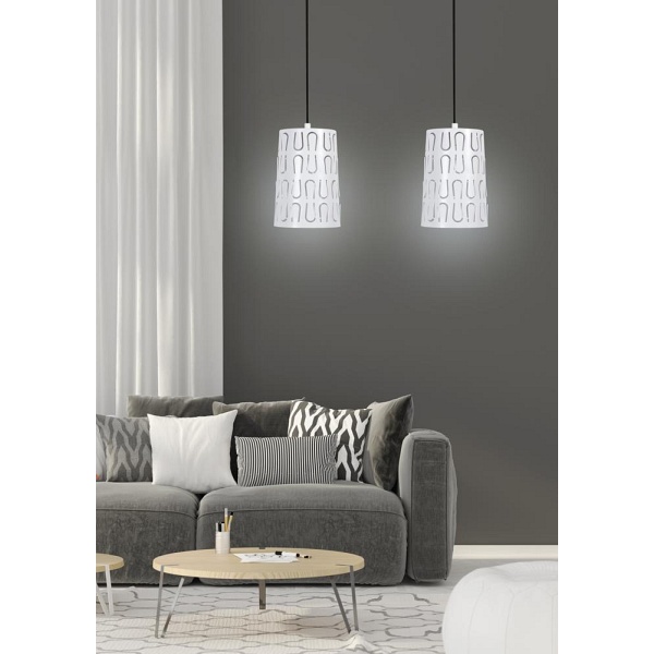 Vista Lampa Wisząca 2X60W E27 Biały Candellux