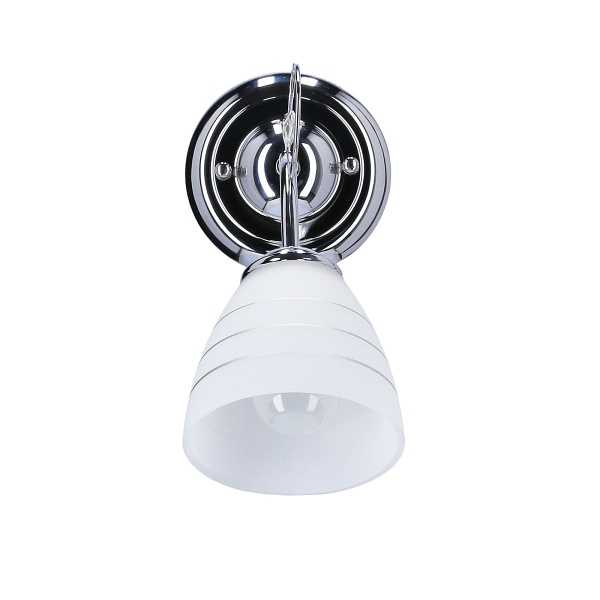 Simpli Lampa Kinkiet 1*40W E27 Chrom Z Kryształkiem+Klosz Z Paskiem Candellux