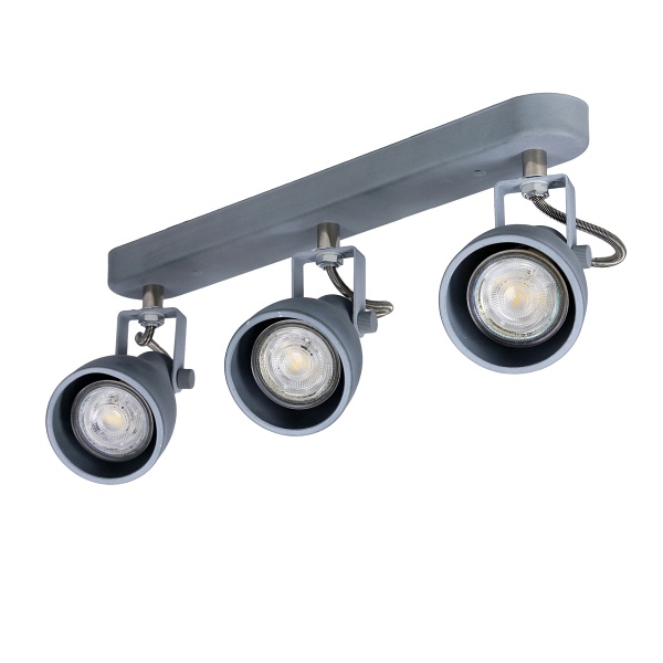 Ash Lampa Sufitowa Listwa 3X40W Gu10 Szary Mat Candellux