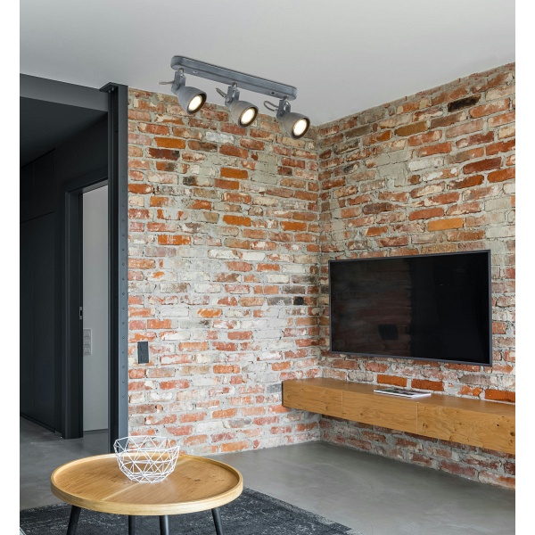 Ash Lampa Sufitowa Listwa 3X40W Gu10 Szary Mat Candellux