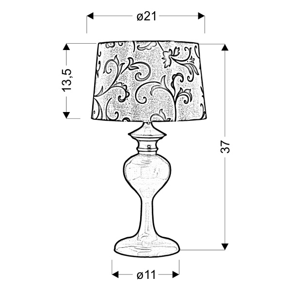 Berkane Lampa 1X40W E14 Szary/Szary Candellux
