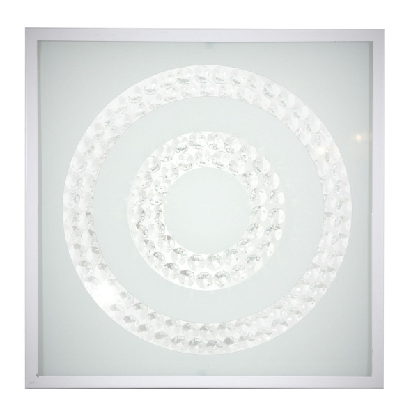 Lux Lampa Sufitowa Plafon 29X29 16W Led 4000K Biały Podwójny Ring Candellux
