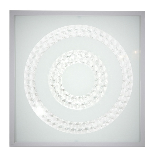 Lux Lampa Sufitowa Plafon 29X29 16W Led 4000K Satyna Podwójny Ring Candellux
