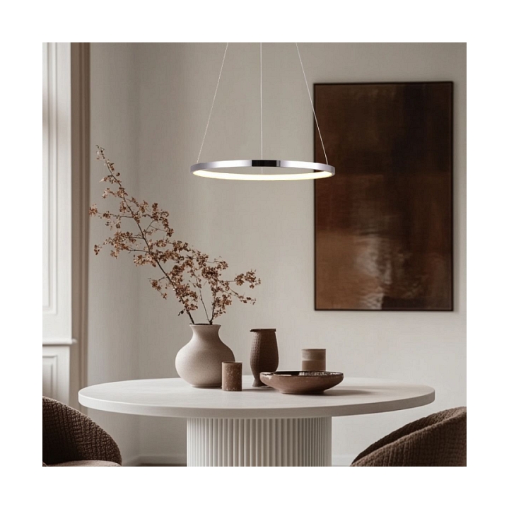 Lampa wisząca Lune 30 okrągła chrom 18w - Candellux