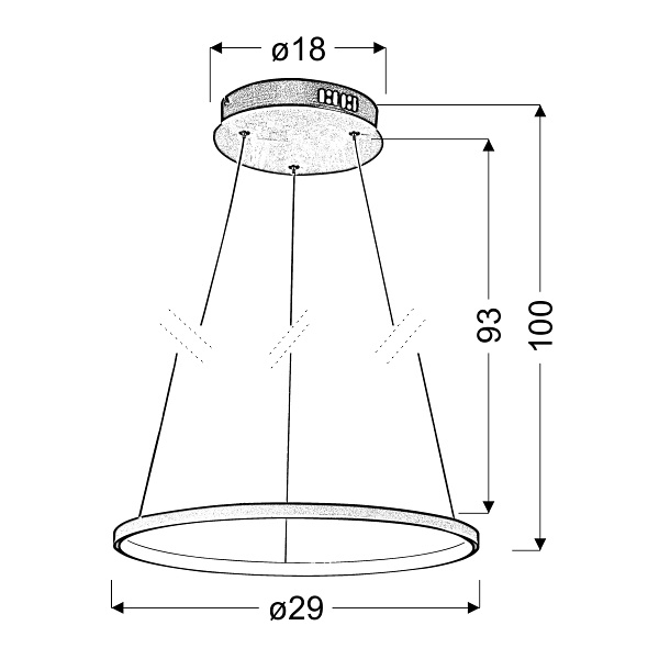 Lune Lampa Wisząca 30 Okrągły 18W Led 4000K Biały Candellux