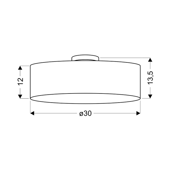Kioto Lampa Sufitowa 30 2X40W E27 Jasno Szary Candellux