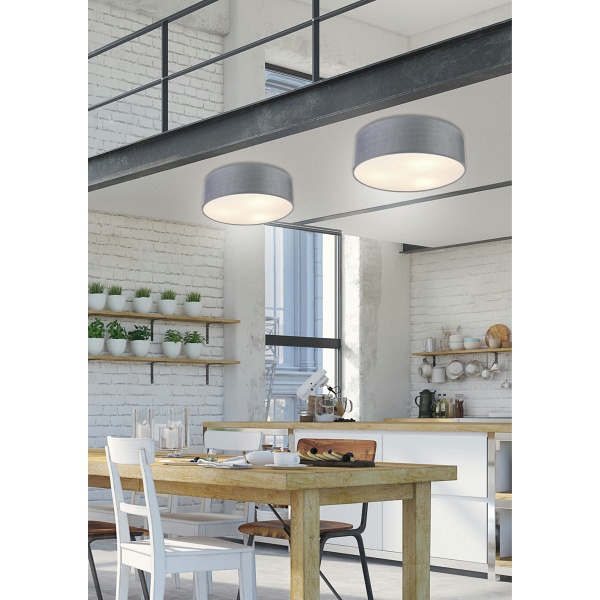 Kioto Lampa Sufitowa 40 3X40W E27 Jasno Szary Candellux