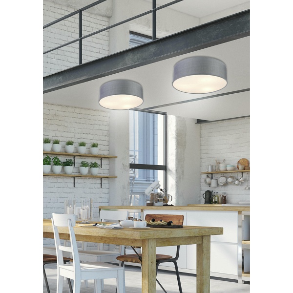 Kioto Lampa Sufitowa 40 3X40W E27 Jasno Szary Candellux