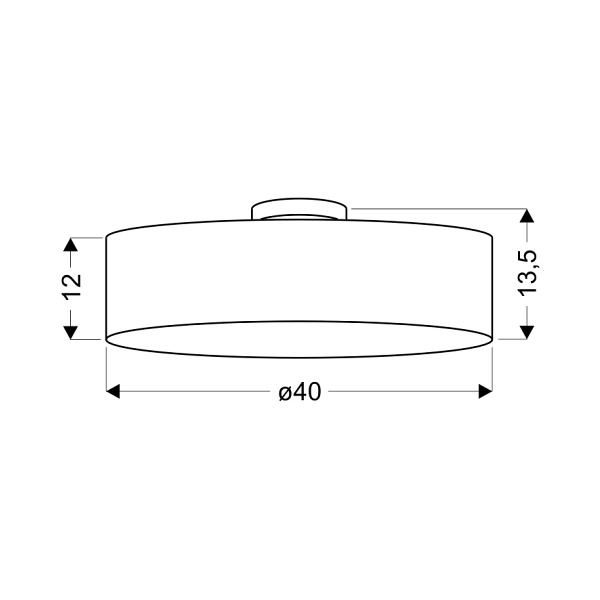 Kioto Lampa Sufitowa 40 3X40W E27 Kremowy Candellux