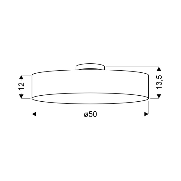 Kioto Lampa Sufitowa 50 3X40W E27 Jasno Szary Candellux