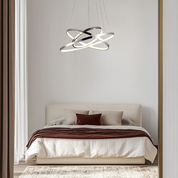 Lampa wisząca Lune 50 okrągła potrójna chrom 60w - Candellux