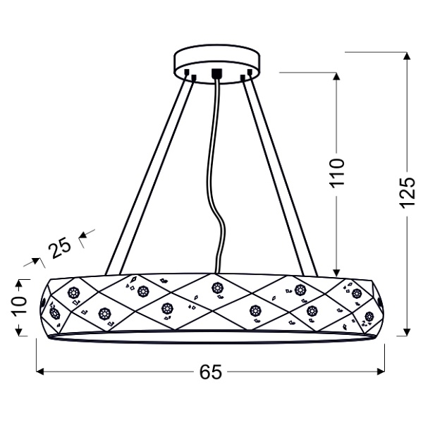 Glance Lampa Wisząca 65 28W Led 4000K Biały Candellux