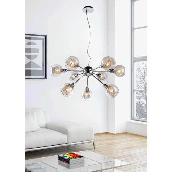 Dixi Lampa Wisząca 9X40W E14 Chrom Candellux