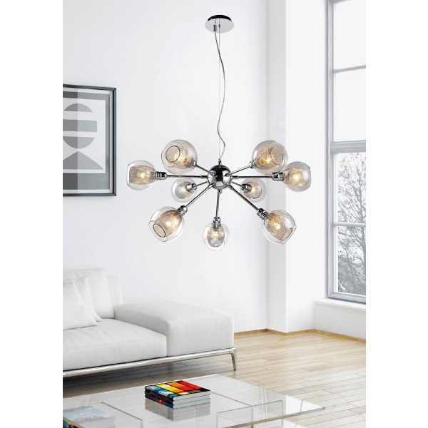 Dixi Lampa Wisząca 9X40W E14 Chrom Candellux