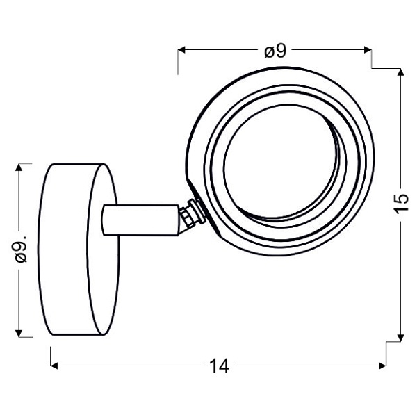 Aurelion Lampa Kinkiet 1X4W Led Chrom 3000K Candellux